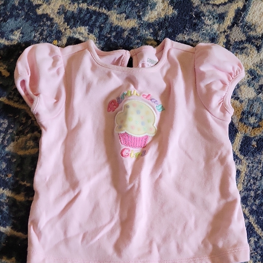 Gymboree Pink Short Sleeve Tee with Ice Cream Design